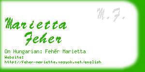 marietta feher business card